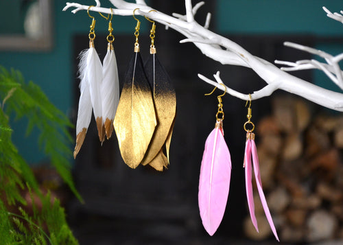 Feather earrings