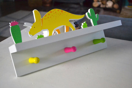 Dinosaur wooden shelf