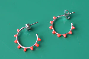 Dot neon enamel hoops