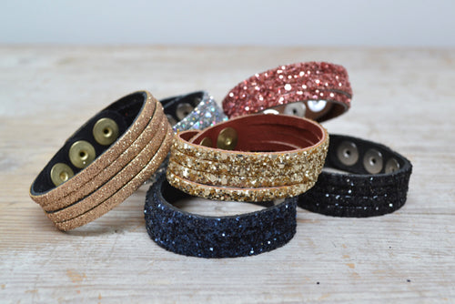 Sparkly Leather Cuffs!