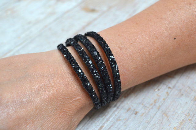 Sparkly Leather Cuffs!