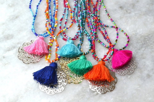 Goan Tassel pendant necklace