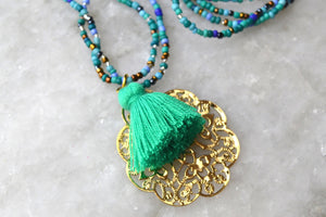 Goan Tassel pendant necklace