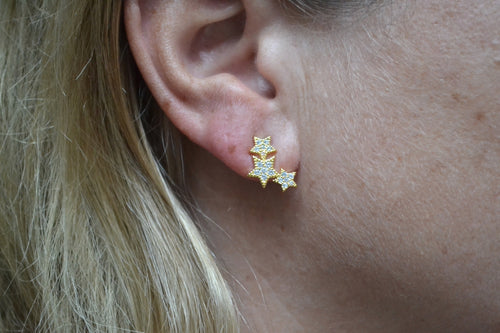 Triptych Star stud