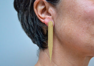 Shimmer chain cascade earrings