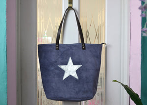 Suede Star Tote