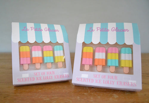 La Petite Glacier - set of 4 erasers