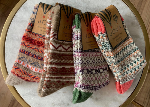 Men & Women's Wool blend patterned socks