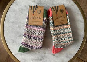 Men & Women's Wool blend patterned socks