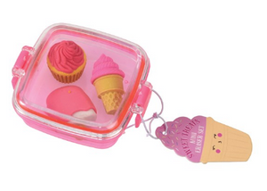 Boxes of mini erasers