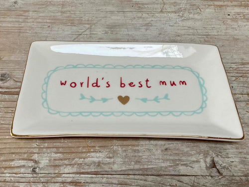 World’s Best Mum - trinket plate
