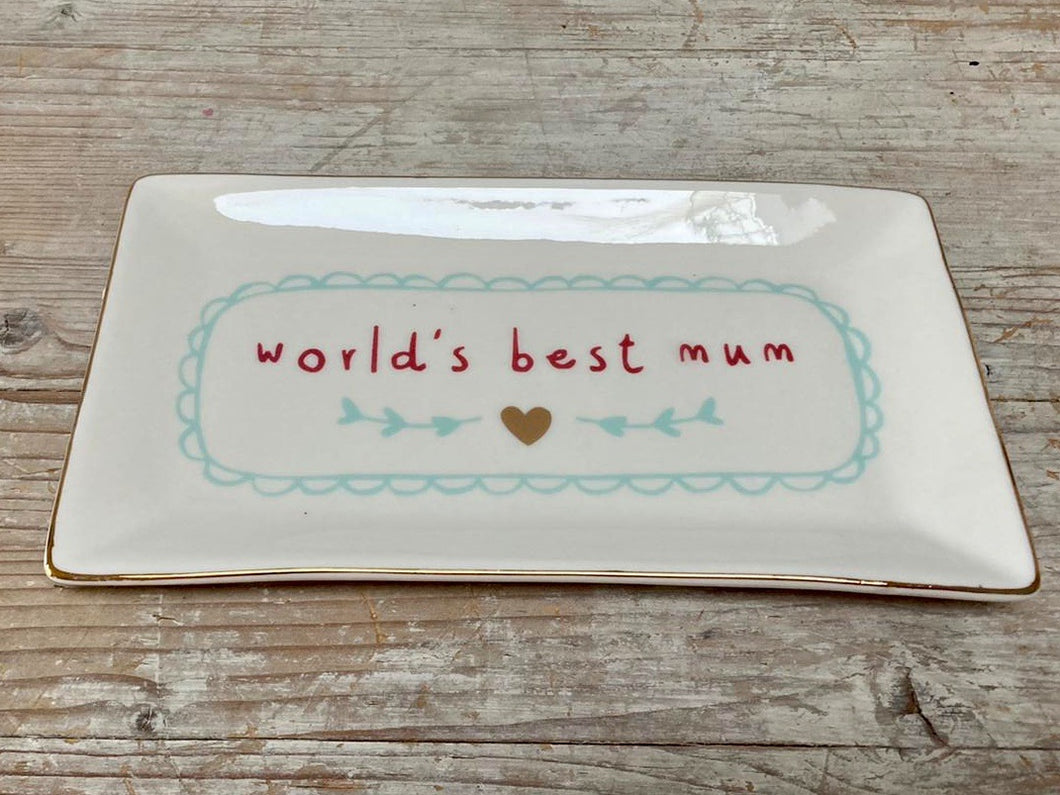 World’s Best Mum - trinket plate